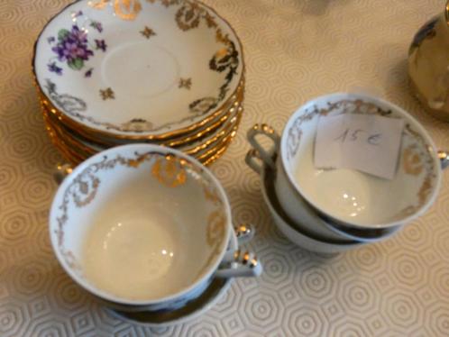 Koffieservice, Huis en Inrichting, Keuken | Servies, Zo goed als nieuw, Kop(pen) en/of Schotel(s), Overige stijlen, Porselein