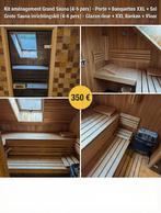 Sauna-uitrustingsset (4-6 personen): deur+XXL-banken+vloer, Sport en Fitness, Sauna, Ophalen, Gebruikt, Fins of Traditioneel, Complete sauna