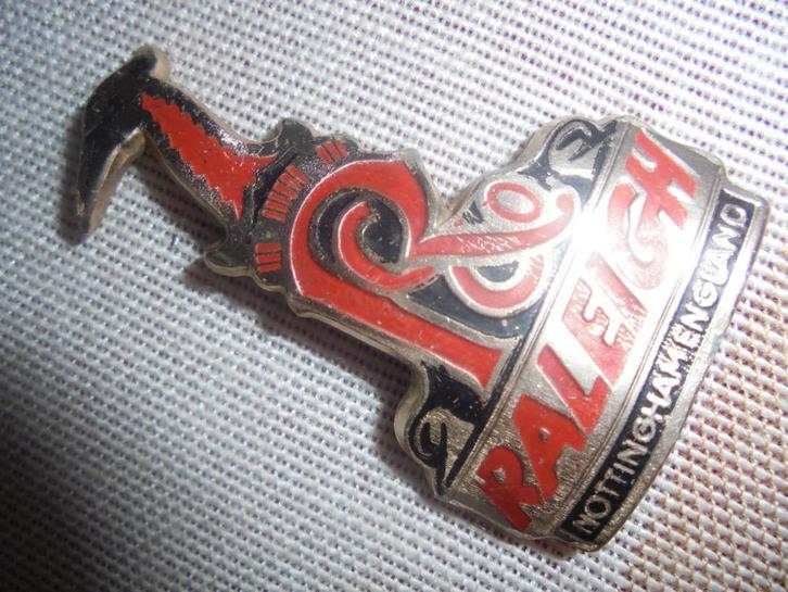 kopmerk raleigh england nottingham balhoofdplaatje vintage, Antiek en Kunst, Curiosa en Brocante, Ophalen of Verzenden
