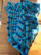 Kleurrijke sjaal blauw, Ophalen of Verzenden, Sjaal, Zo goed als nieuw