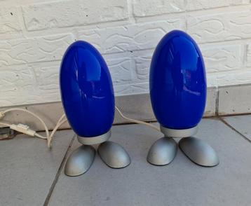 Lampe de table vintage Ikea Fjorton Blue Egg Veilleuse Tatsu, Enlèvement ou Envoi, Comme neuf