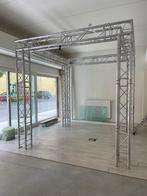 Structure Alu Milos Truss carré - 3x3xH3m + bâche blanche, Comme neuf, Enlèvement