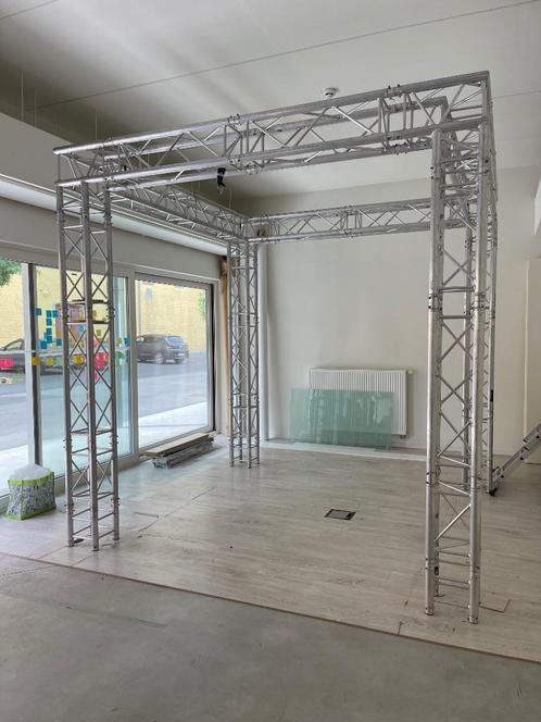 Structure Alu Milos Truss carré - 3x3xH3m + bâche blanche, Musique & Instruments, Instruments | Accessoires, Comme neuf, Enlèvement