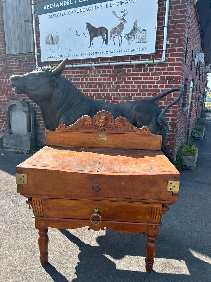 Uiterst unieke antieke kapblok top model !! 100 jaar oud, Antiek en Kunst, Antiek | Keukengerei, Ophalen