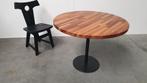 mixed wood tafel rond 100cm gietijzer Pedrali, Ophalen, Gebruikt, Rond