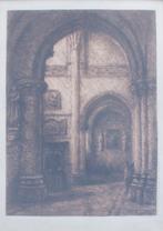 Albert Geudens (1869-1949): Kerkinterieur naar Horenbant, Antiek en Kunst, Ophalen of Verzenden