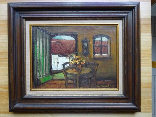 Lea Vanderstraeten, doek, Interieur, 30 x 40 cm,, Antiek en Kunst, Kunst | Schilderijen | Klassiek, Ophalen of Verzenden