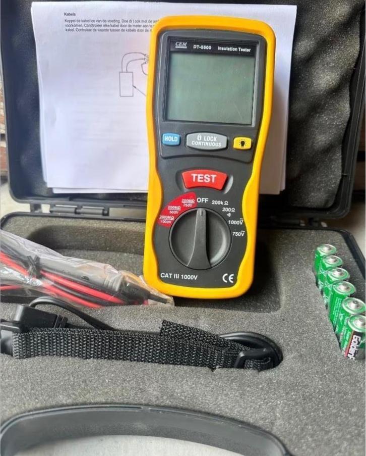 Multimètre SAM 913-CI  Controleur D'Isolement, Doe-het-zelf en Bouw, Meetapparatuur, Nieuw, Multimeter, Ophalen