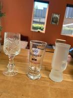 3 soorten borrelglaasjes, Verzamelen, Ophalen, Zo goed als nieuw, Borrel- of Shotglas