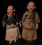 Paar oude Chinese poppen - 1920, Antiek en Kunst, Ophalen of Verzenden