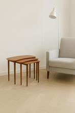 Prachtige set vintage nesting tables ( Deens), Ophalen of Verzenden, Gebruikt, Hout, Vintage