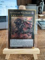 Gold Rare 1st ed NM Red-Eyes Flare Metal Dragon Yugioh card, Ophalen of Verzenden, Zo goed als nieuw