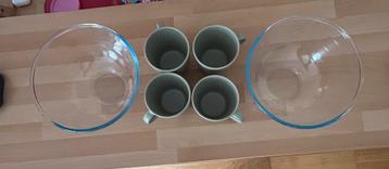 2 o cuisine bowls + 4 IKEA Fargklar mugs beschikbaar voor biedingen