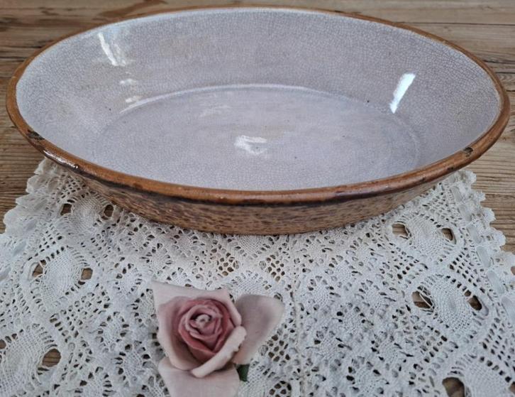 Belgische vintage ovenschaal, Tellurite, Antiek en Kunst, Curiosa en Brocante, Ophalen of Verzenden