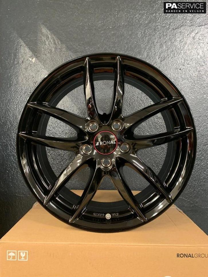 Nieuwe 17 inch Gloss Black Ronal velgen 5*112 VAG Mini Seat, Auto-onderdelen, Banden en Velgen, Banden en Velgen, 17 inch, Nieuw