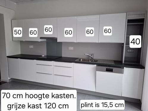 Keuken, Huis en Inrichting, Keuken | Complete keukens, Gebruikt, Enkelwandige keuken, Wit, Hoogglans of Gelakt, Ophalen