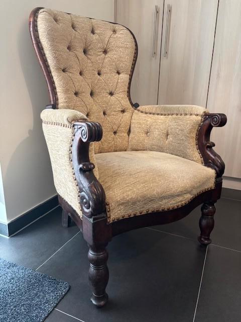 Elegante vintage opa-zetel – karakter en uniek, Antiek en Kunst, Curiosa en Brocante, Ophalen
