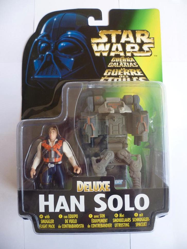 STARWARS DELUXE"HAN SOLO WITH SMUCKLER GEAR" UIT 1996, Verzamelen, Star Wars, Zo goed als nieuw, Actiefiguurtje, Ophalen of Verzenden