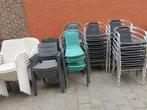 café tafels en stoelen buiten, Ophalen, Gebruikt, Kunststof