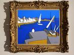 "Ergens aan de kust" Schilderij, Antiek en Kunst, Kunst | Schilderijen | Modern, Verzenden