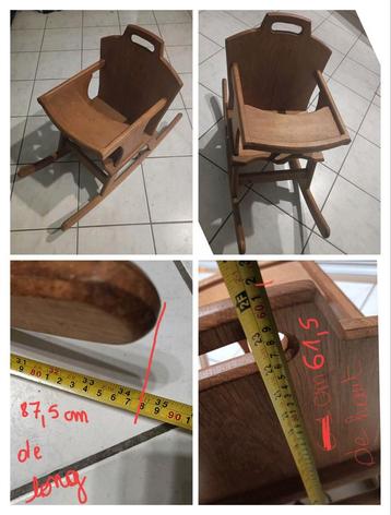 Chaise à bascule vintage en bois – Années 60, Enlèvement, Comme neuf, Bois