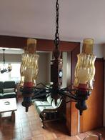 5-armige eiken hangluster vintage, Enlèvement, Comme neuf