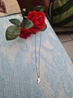 Zilveren ketting met half hartje hanger 925 gestempeld, Ophalen of Verzenden, Zo goed als nieuw
