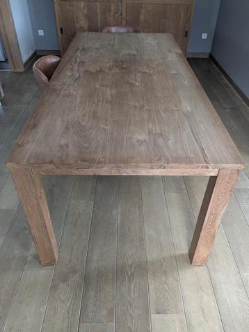Teak houten tafel, Teck, Enlèvement, Utilisé, 50 à 100 cm