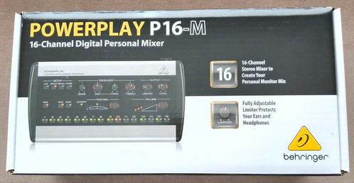 Behringer Powerplay P16-M - 16 kanaals Digitale mixer, Muziek en Instrumenten, Mengpanelen, Zo goed als nieuw, 10 tot 20 kanalen