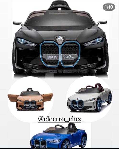 BMW i4 Kinderauto 12v 7AhLeder Zit/Rubberbanden2025 model, Kinderen en Baby's, Speelgoed | Buiten | Accuvoertuigen, Nieuw, Ophalen