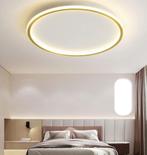 Plafonnier LED blanc bord doré de style américain 42cm, Maison & Meubles, Lampes | Plafonniers, Enlèvement ou Envoi, Métal, Neuf