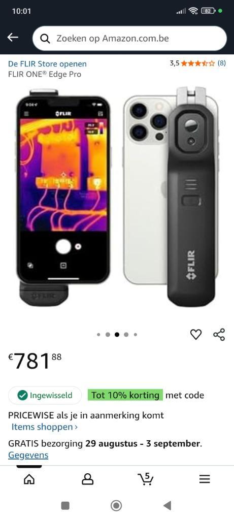 Flir one edge pro, Doe-het-zelf en Bouw, Meetapparatuur, Nieuw, Ophalen