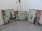 3 wandkaders - Canvas - dames - Weekend, Ophalen of Verzenden, Zo goed als nieuw