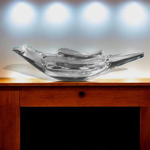 Kristallen buidel in de vorm van een zwaluw — Art Vannes Fra, Antiek en Kunst, Antiek | Glaswerk en Kristal, Ophalen of Verzenden