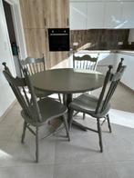 ronde keukentafel met 4 stoelen, Huis en Inrichting, Ophalen, Gebruikt