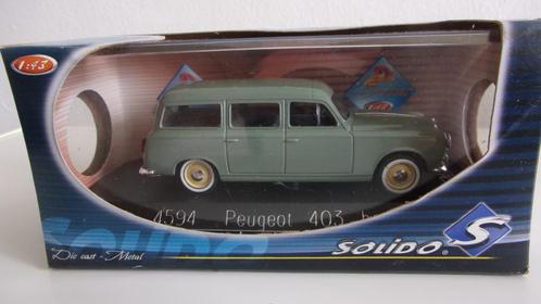 PEUGEOT 403 BREAK.SOLIDO 1/43 IMPEC,VITRINE & SURBOITE., Hobby en Vrije tijd, Modelauto's | 1:43, Zo goed als nieuw, Auto, Solido