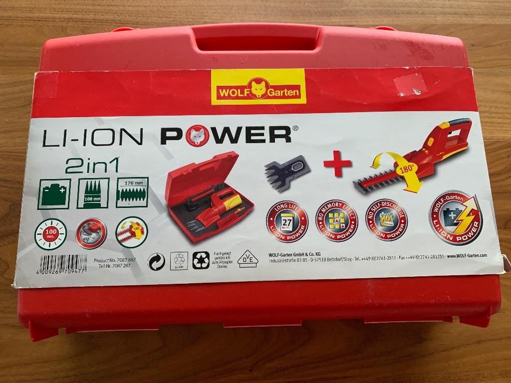 Alimentation Li-Ion 2 en 1 de Wolf Garden, Jardin & Terrasse, Outils à main, Comme neuf, Enlèvement ou Envoi