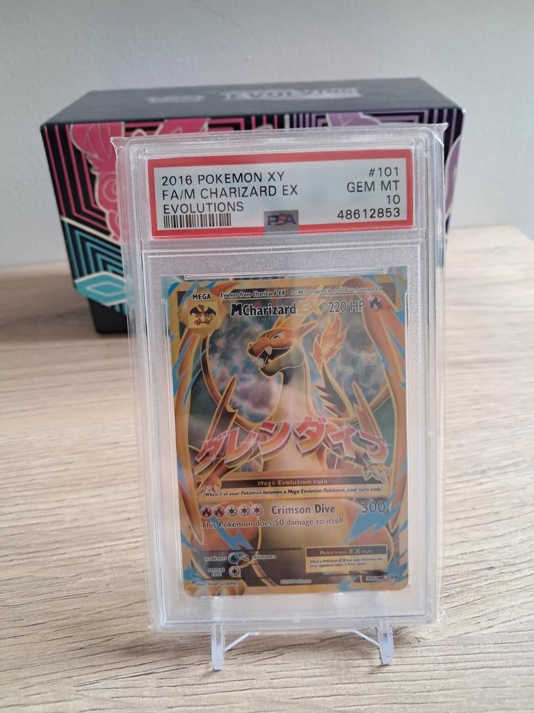 Mega Charizard Evolutions 101 PSA 10, Hobby en Vrije tijd, Ophalen, Meerdere kaarten