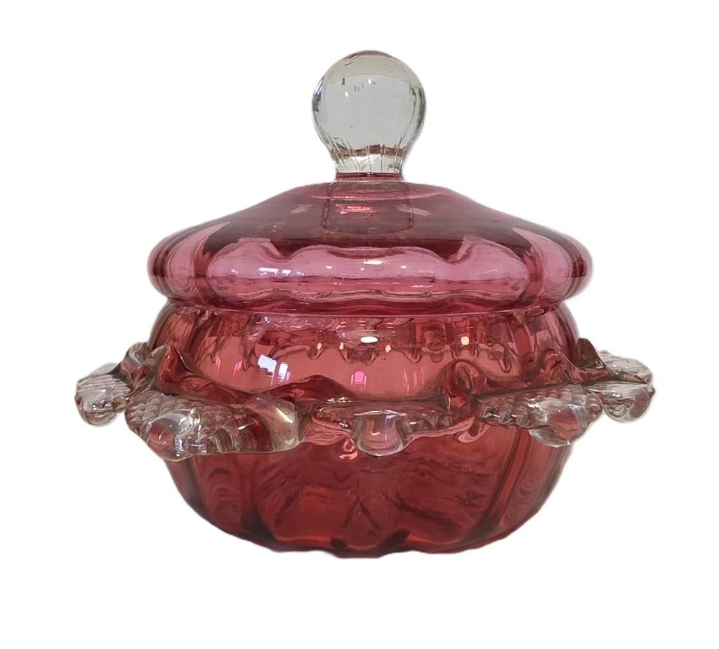 Bocal vénitien en verre de Murano., Antiquités & Art, Enlèvement ou Envoi