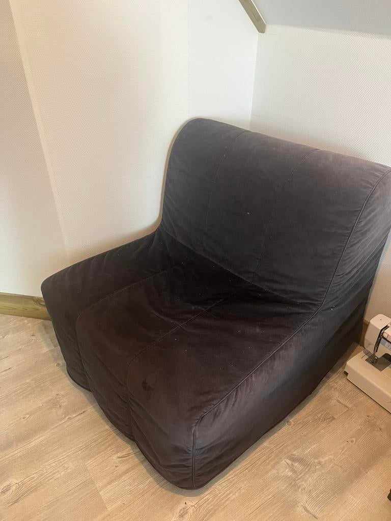 Zetelbed 1 persoon, Ophalen, Eenpersoons, Zwart, 220 cm