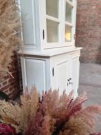 2x eiken buffetkast/vitrinekast GRATIS LEVERING, Huis en Inrichting, Kasten | Buffetkasten, Ophalen, Flamant, 50 tot 100 cm, Zo goed als nieuw