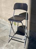 Zwarte inklapbare barkrukken Ikea, Avec repose-pieds, 4 tabourets, Enlèvement, Utilisé