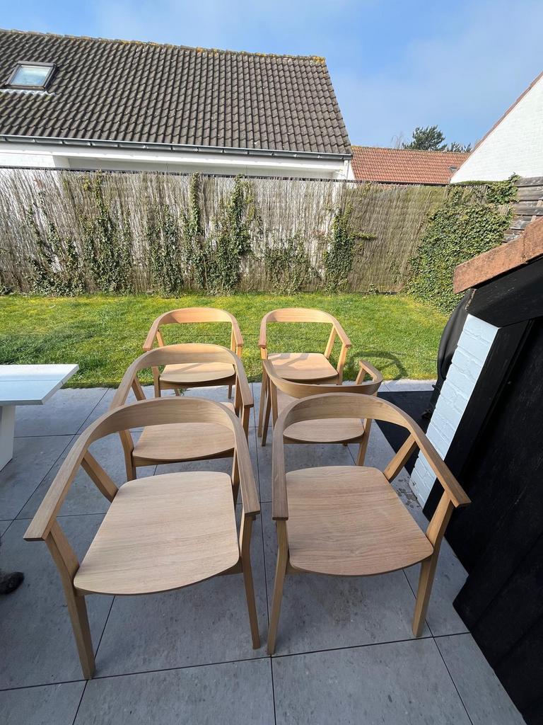 Stoelen 4 (+2 gratis) Ikea Stockholm eikenfineer, Maison & Meubles, Chaises, Utilisé, Quatre, Bois, Brun, Enlèvement