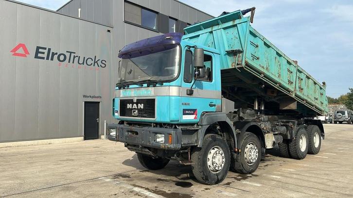 MAN 36.403 (8X6 / LAMES / STEEL SUSP / BIG AXLE / 6 CYLINDER, Auto's, Vrachtwagens, Bedrijf, Te koop, ABS, Airconditioning, Open dak