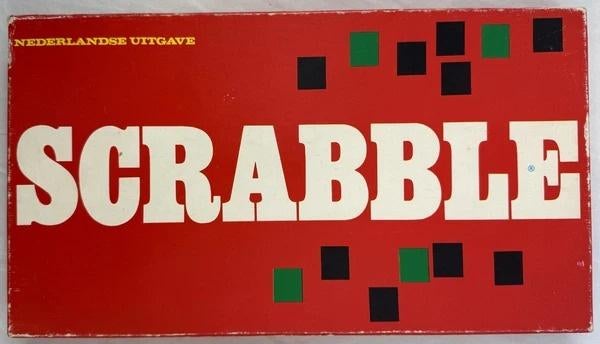 Spear Scrabble Bordspel Sio houten stenen letters compleet, Een of twee spelers, Verzenden, Zo goed als nieuw, Overig