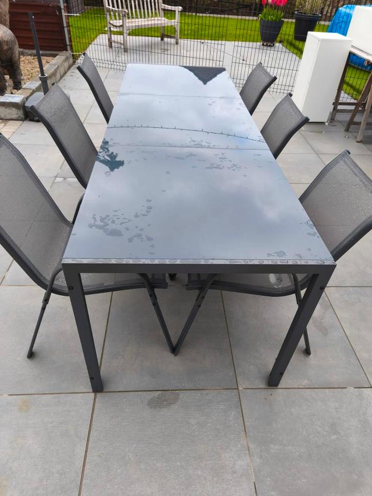 11-delige tuinset antraciet NIEUW, Jardin & Terrasse, Ensembles de jardin, Salons de jardin, Enlèvement