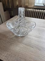 Kristallen geslepen korfvaas (Blankenberge), Antiek en Kunst, Antiek | Vazen, Ophalen of Verzenden