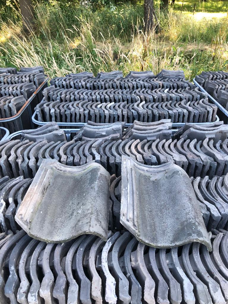 Gebruikte dakpannen/boomse dakpannen /oude dakpannen/ovh/vh, Enlèvement ou Envoi, Pierre ou Argile, Bleu, Tuiles