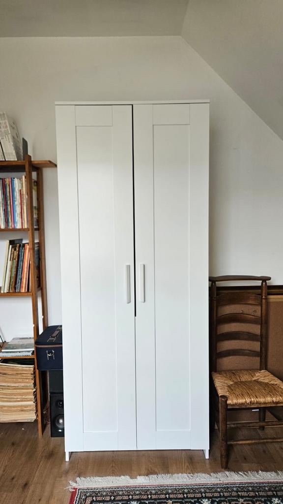 Armoire penderie - blanche, Ikea, Avec tablette(s), Comme neuf, 50 à 100 cm, 50 à 75 cm