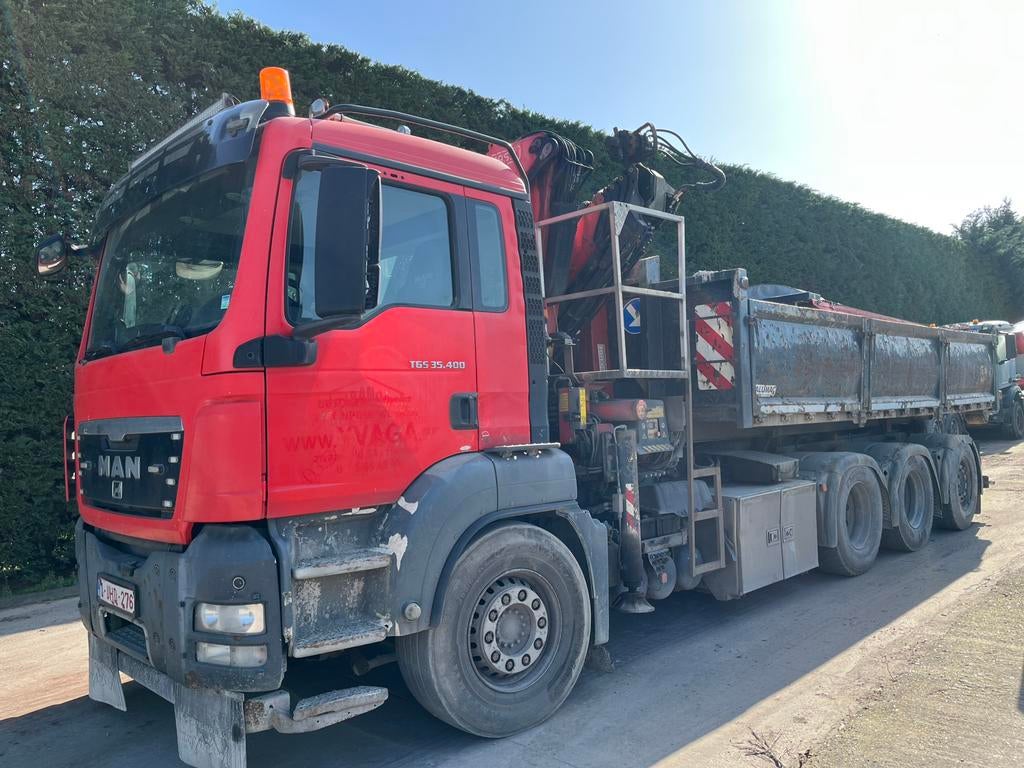 MAN kraanwagen met Fassi kraan 195, Ophalen, MAN